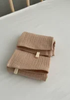 Набор муслиновых полотенец для лица и рук Babyshowroom, песочный