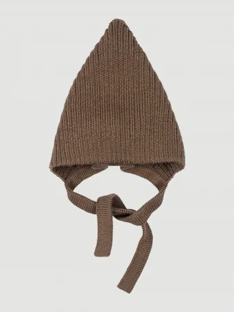 Шапка вязаная (Чепчик) с шерстью Mjölk Какао