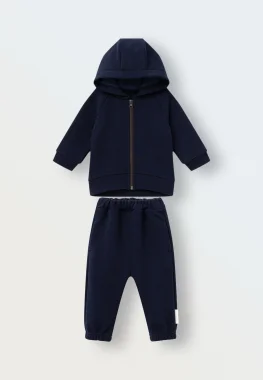 Костюм из футера петля (темно-синий)