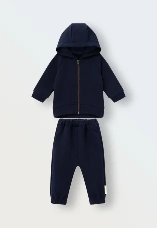 Костюм из футера петля (темно-синий)