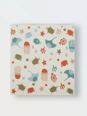 Мягкий вязаный плед Simple, Морской