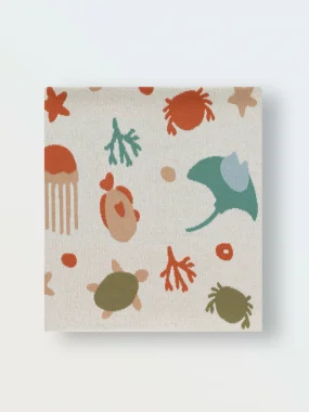 Мягкий вязаный плед Simple, Морской