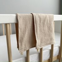 Набор муслиновых полотенец для лица и рук Babyshowroom, светло-песочный