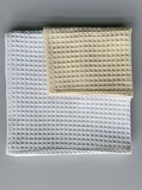 Комплект вафельных салфеток для кормления, Ваниль+Экрю