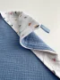 Муслиновое полотенце Babyshowroom, 100х100 см., Кораблики/голубой