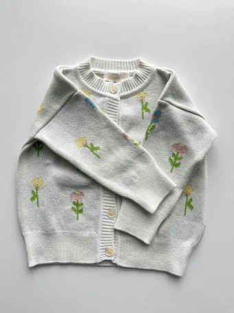 Кардиган вязаный, Цветочные мечты