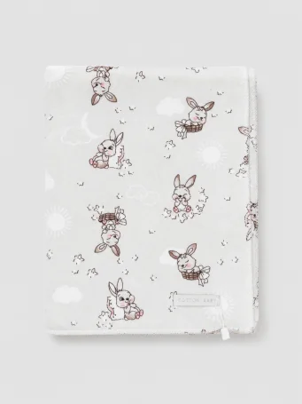 Пеленка фланелевая Cotton Baby Зайчики