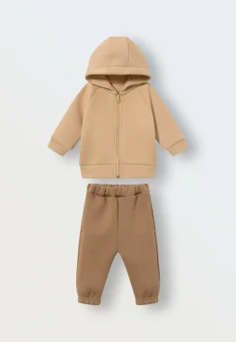 Костюм из футера (латте)