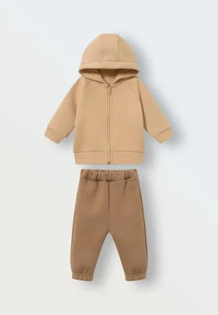 Костюм из футера (латте)