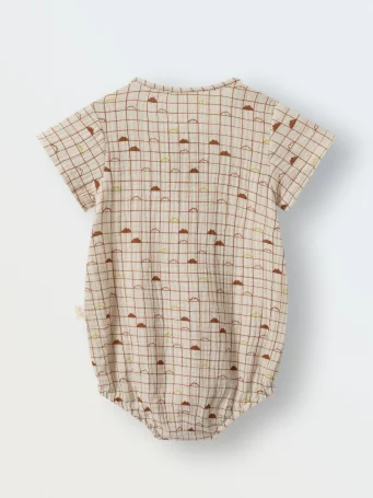 Боди из муслина (мелкая клетка)