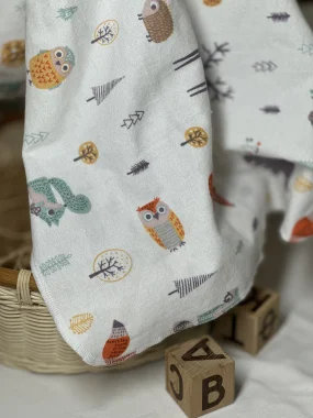 Пеленка Зверята в лесу фланель RinaAmari