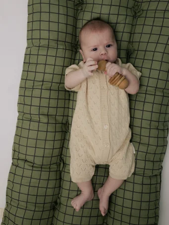 Песочник вязаный ажур (льняной)