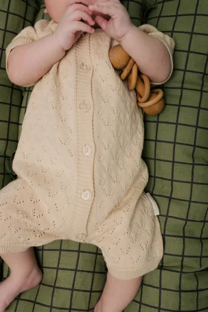 Песочник вязаный ажур (льняной)