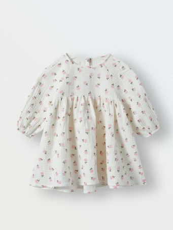 Платье из муслина (цветочки)