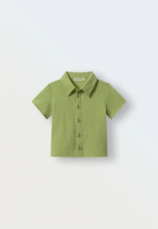 Комплект рубашка и шорты из муслина (оливка)