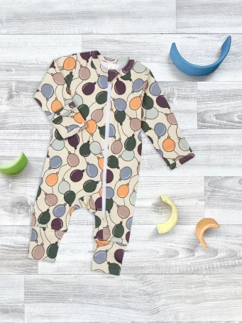 Комбинезон Mjölk Sleep and Play Шарики, на манжетах