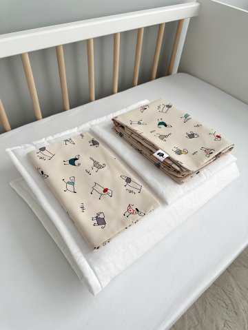 Комплект в кроватку Babyshowroom, 4 пр., "Таксы"