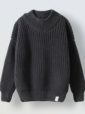Джемпер вязаный oversize Classic, графит