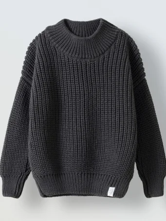 Джемпер вязаный oversize Classic, графит