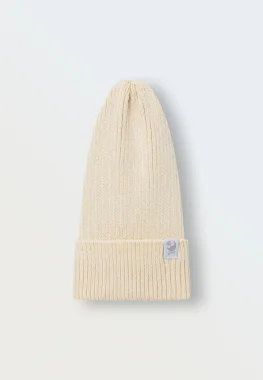 Шапочка вязаная Simple Молочный