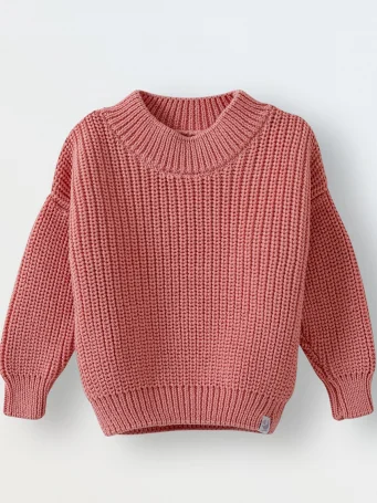 Джемпер вязаный oversize Classic, ягодный