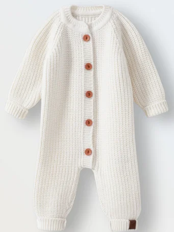 Вязаный комбинезон Woolly, Экрю