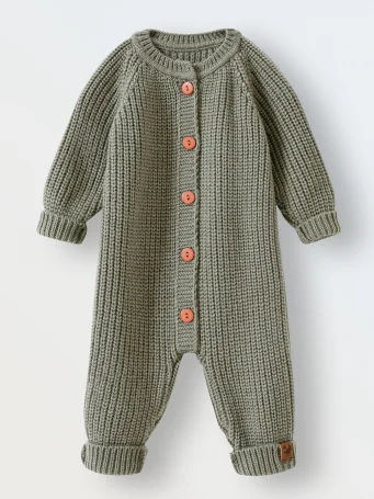 Вязаный комбинезон Woolly, Светлый хаки