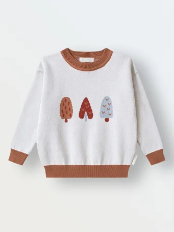 Джемпер вязаный "Деревья"