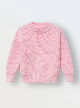 Джемпер вязаный oversize Classic, розовый