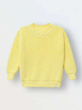 Джемпер вязаный oversize Classic, светло-жёлтый