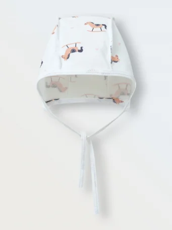 Чепчик для новорожденного, Лошадки