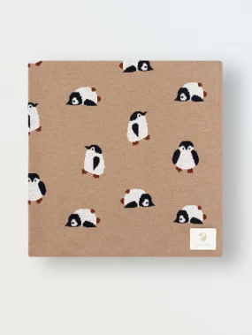 Мягкий вязаный плед Simple, Пингвины