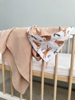 Муслиновое полотенце Babyshowroom, 100х100 см., Леопард/бежевый