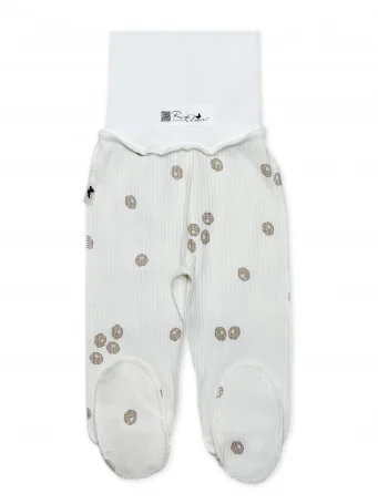 Ползунки швы наружу Рубчик RinaAmari Лапки, Экрю