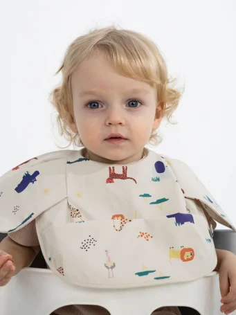 Нагрудник детский непромокаемый (zoo) 