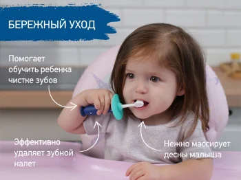 Детские зубные щетки PENGUIN, цвет голубой и желтый