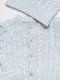 Комплект 3 пр. вязаный: кофточка, штанишки и шапочка, голубой