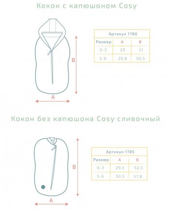 Кокон без капюшона "Cosy", сливочный