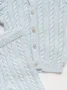 Комплект 3 пр. вязаный: кофточка, штанишки и шапочка, голубой