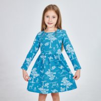Платье "Лес", голубое