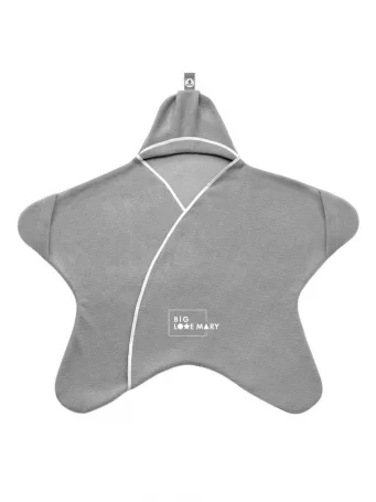 Конверт-Звездочка "Зайка серенький" c рукавами, флис