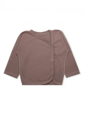 Распашонка на кнопках RinaAmari Тауп Грей, в рубчик