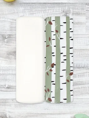 Сет из 2х пелёнок Mjölk Birch Trees/Ecru
