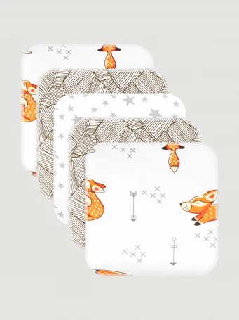 Набор платочков слюнявчиков Mjölk Лисички