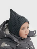 Вязаная шапка Leokid Woolwood Deep Gray