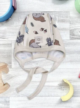 Утеплённый чепчик Mjölk Белочки