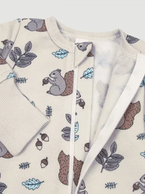 Утеплённый комбинезон с открытой ножкой Mjölk Sleep and Play Белочки