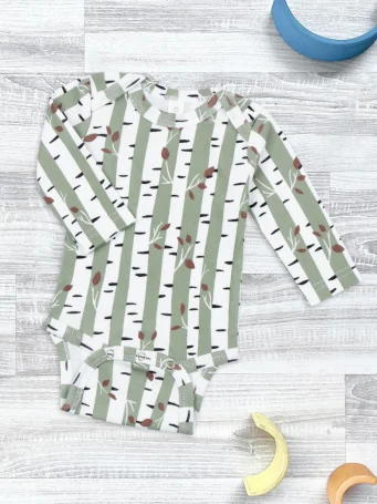Боди Mjölk Birch Trees с длинным рукавом