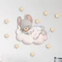 Интерьерная наклейка "Мышка мальчик на облаке"