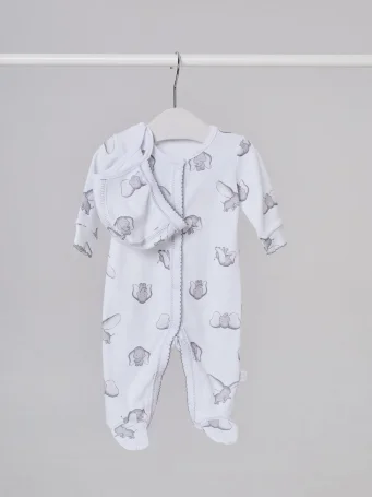 Комплект слип с шапочкой "Слоник"